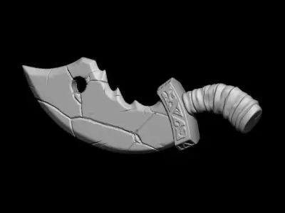 Stylized Fantasy Sword Zbrush Project File - ZPR 3D model