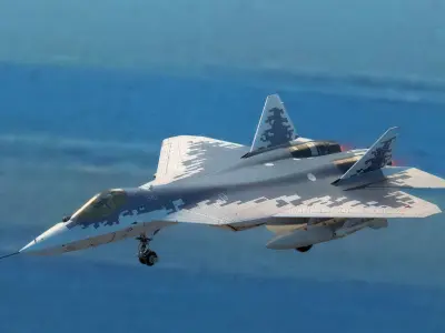 SU57 Felon-TopGun with Cockpit-Fully Rigged Low-poly 3D model