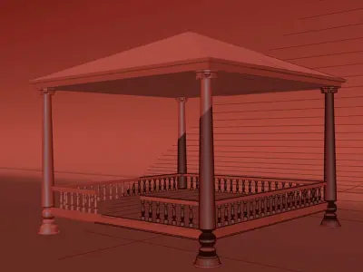 Uzbek tapchan 3D model