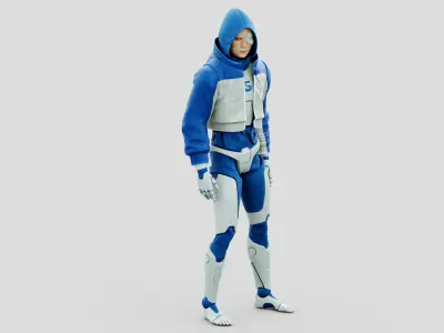 CYBORGTOPIA B-1  Rigged for Unreal Engine - Unity - MIXAMO 3D model