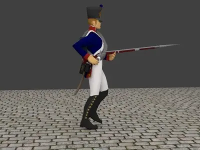 Chasseur light TROOP napoleon Low-poly 3D model