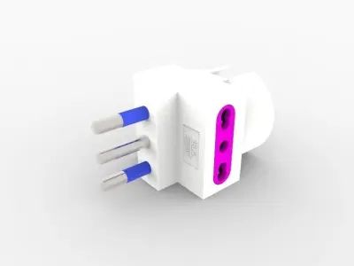 Doppia presa - Double Plug 3D model