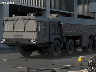 Military Missile Tactical Truck Rigged for Cinema 4D 3D model purchase