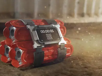 Timebomb SciFi Low-poly 3D model