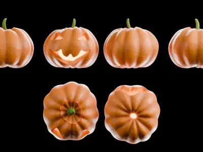 Halloween Pumpkins Free 3D model