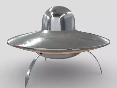 CC0 - UFO Free low-poly 3D model