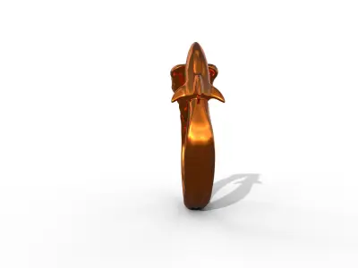 High-Quality 3D Ring Jet Model Low-poly 3D model