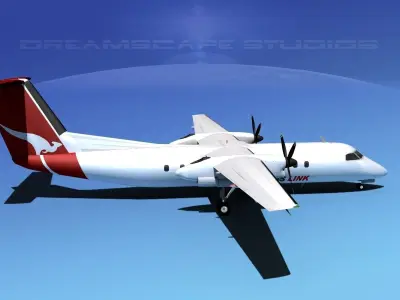 DeHavilland DHC-8-Q300 Qantas Link 3D model