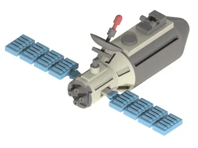 Space Satellite Toy 3D print model