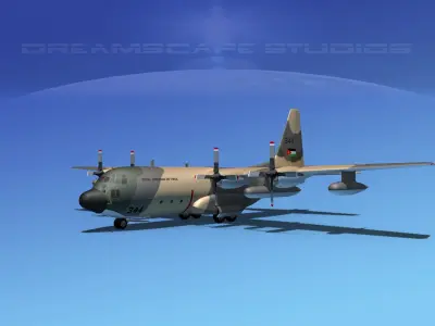 Lockheed C-130 Hercules Royal Jordanian 3D model