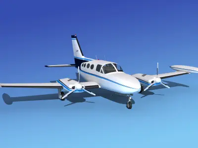 Cessna 421 Golden Eagle V07 3D model
