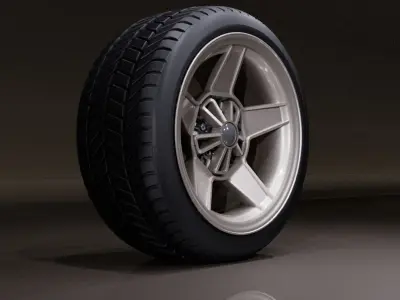 CR5HB wheel Low-poly 3D model