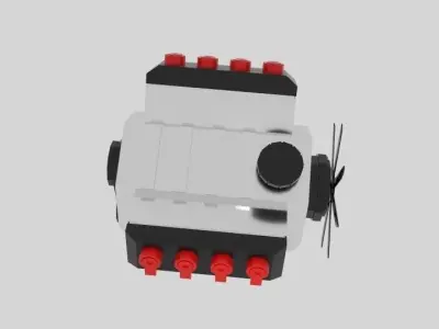 Cartoon Engine Low-poly 3D model