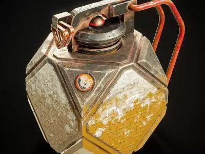 Sci-fi Grenade V5 Low-poly 3D model