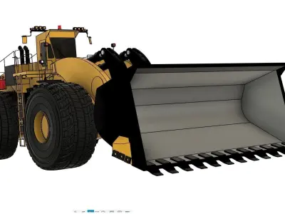 Letourneau l2350 komatsu we2350 wheel loader 1 3D model