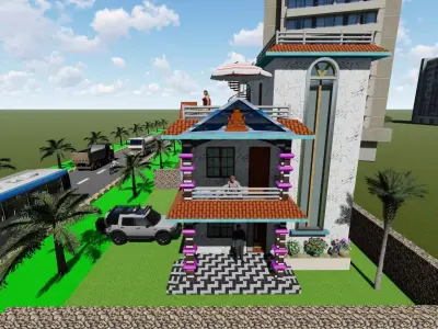 morden house 3d 3D model