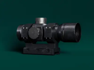 Leupold Freedom RDS with Leupold Mount High Poly Model 3D model