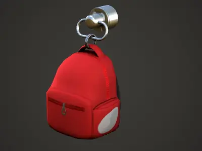 Backpack Weapon Charm - Low Poly Game Ready Low-poly 3D model