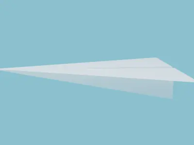 Paper Plane Low-poly 3D model