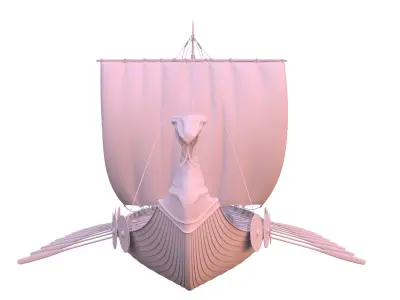 Drakkar Viking Ship 3D model