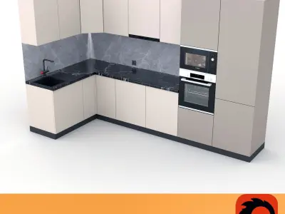 kitchen furniture Free low-poly 3D model purchase