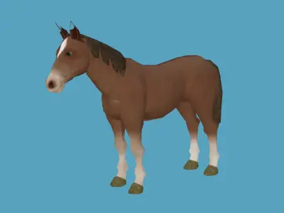 horse lowpoly 3d model 3D model