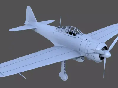 A6M Zero - 1-48 scale 3D print model