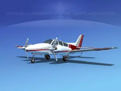 Beechcraft B55 Baron V12 3D model