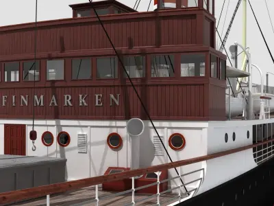 DS Finmarken ship Low-poly 3D model