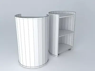 Podium two wooden cylinders Free 3D model