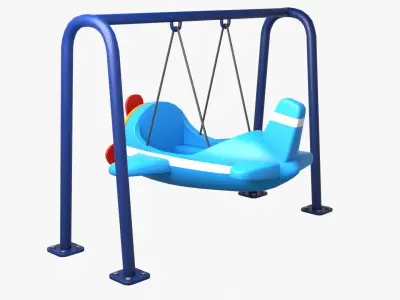 Airplane Swing Low-poly 3D model