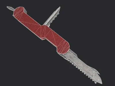Red Army Knife - Knife - Weapon - Army Prop - Swiss Army Knife Low-poly 3D model