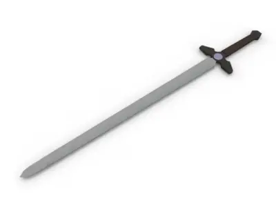 Long Sword Free low-poly 3D model