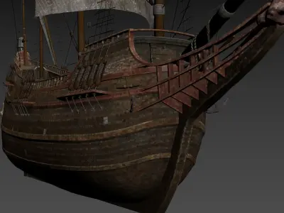 Galleon Ship Navy 3D model