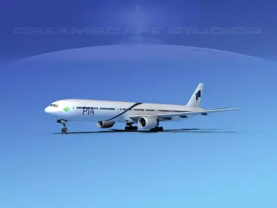 Boeing 777-300 PIA 3D model