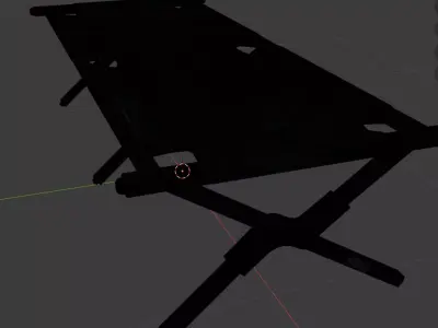 military cot Low-poly 3D model