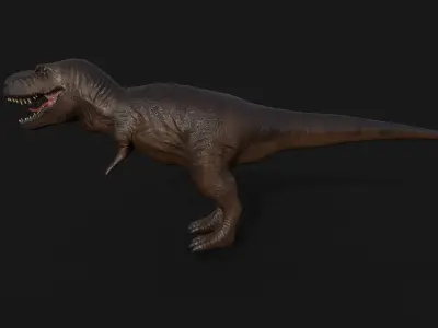 T-Rex Game  Asset Model and Texture only Low-poly 3D model