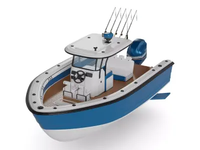Electric Motorboat 3D model