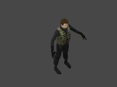 nylan military character Free 3D model