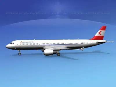 Airbus A321 Austrian 3D model