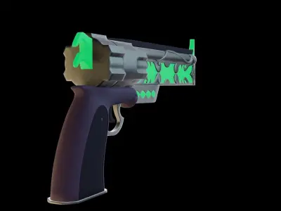 Fantasy Magic Scifi Revolver Free 3D model