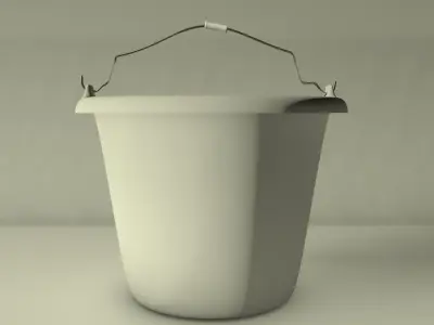 Bucket Plastic Low-poly 3D model