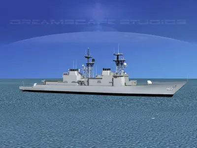 Spruance Class DD967 USS Elliot 3D model