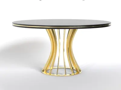 table dinner table kitchen table stainless still Free 3D model
