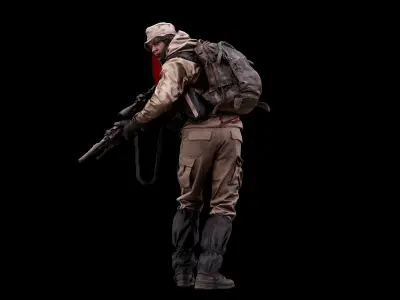 3D Body Scan Reece Bates Army Seal Team 3D model