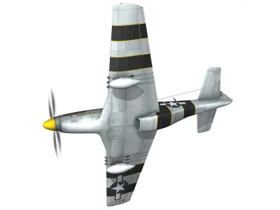 North American P-51D Mustang - Flying Undertaker 3D model