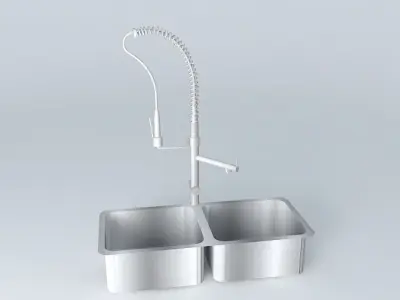 Double tank with tap Free 3D model