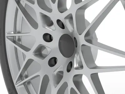 Sports Car Rims 20 inch with Tires 3D model