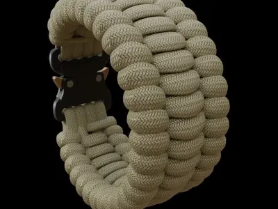 Paracord Bracelet Trilobite 3D model