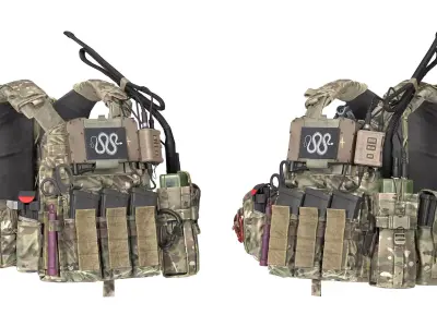 AVS PLATE CARRIER V1 Low-poly 3D model